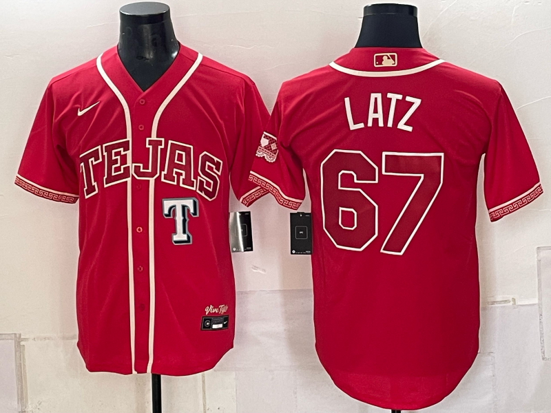 Men Texas Rangers #67 Latz red Nike 2026 MLB Jersey 092401->texas rangers->MLB Jersey